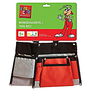 Kinder-Werkzeuggürtel KidsClub® (Textil, Rot/Schwarz/Grau)