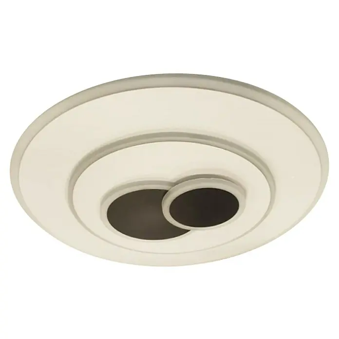 Panaled Katto Plafón LED redondo - 30 W, Diámetro: 46 cm, Beige, Blanco frío - Lámpara de techo blanca con formas redondas y dos aberturas. Esta moderna lámpara proporciona una iluminación agradable en la habitación.