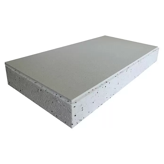 Bachl Dachbodenelement - Stärke: 120 mm, L x B: 1.000 x 500 mm - Zweischichtige Verbundplatte für den Bau, mit gesprenkelter weißer Isolierbasis und glatter grauer Oberschicht.