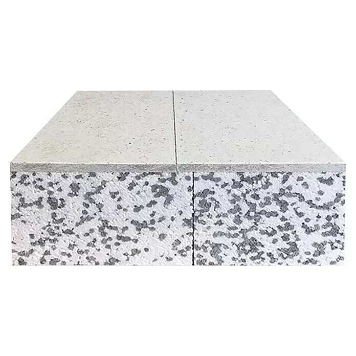 Bachl Dachbodenelement - Stärke: 120 mm, L x B: 1.000 x 500 mm - Isolierte Platte mit hellgrauer Deckschicht und weißem Schaumkern mit dunklen Sprenkeln.