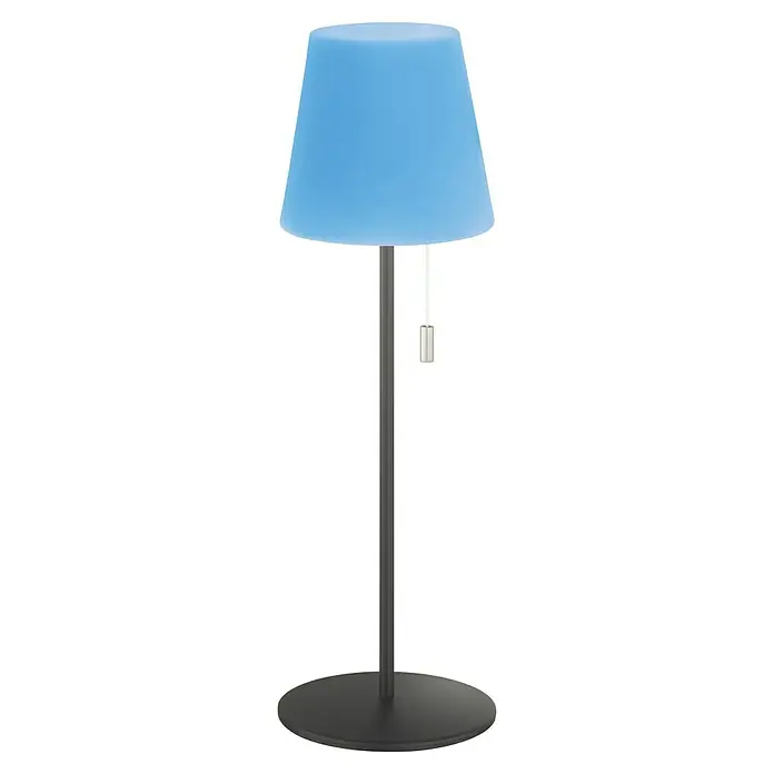 SCHÖNER WOHNEN-Kollektion Akku-Tischleuchte TALENT - 2 W, L x B x H: 12 x 12 x 38 cm, Sand, RGBW - Die blaue Tischleuchte mit schlankem Design und zylindrischem Lampenschirm bietet modernes Licht für jeden Raum. Elegante Formgebung und angenehmes Licht.