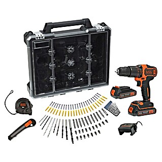 Black+Decker Taladro atornillador percutor de batería BDCHD18D2AB (18 V, 2 baterías, 2 Ah)