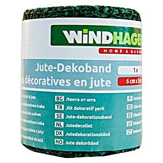 Windhager Jutegewebeband (Grün, L x B: 3 m x 6 cm)
