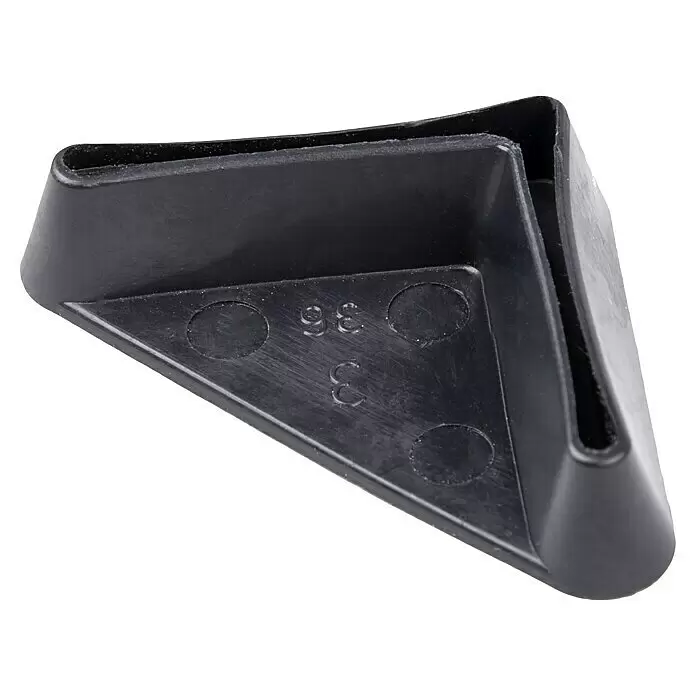 Kantoflex Pie de estantería Conceptor® - An x L: 36 x 36 mm, Plástico, 4 ud. - Protector de esquina triangular de plástico negro.