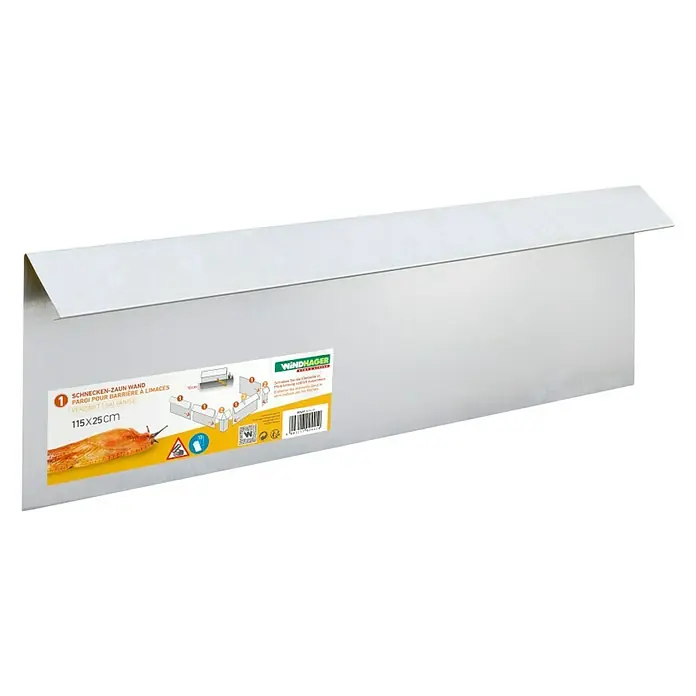 Windhager Schneckenblech Zaun-Element - Stahl, L x H: 115 x 25 cm - Schneckenzaun-Wand: Verzinkte Barriere zum Schutz vor Schnecken im Garten, 115x25cm groß, ideal für Gemüsebeete und Blumenbeete.