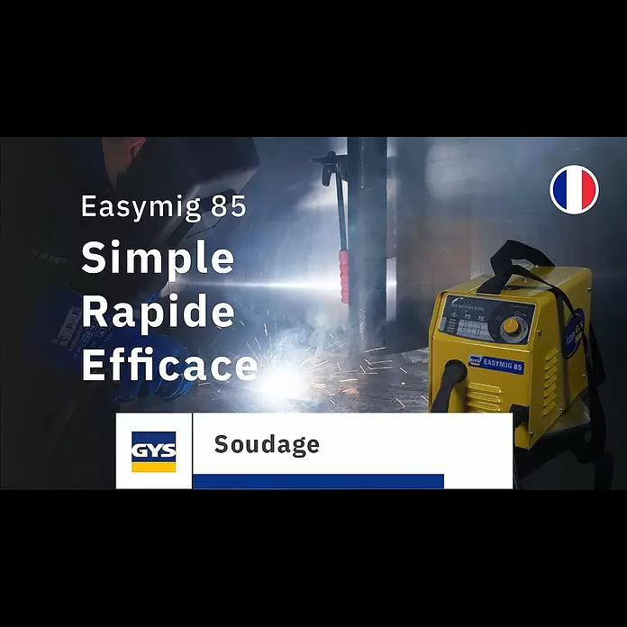 Gys Fülldrahtschweißgerät EASYMIG 85 - Schweißstrom: 40 A - 85 A, 230 V - Prêt à souder : EASYMIG 85 - Poste à souder au fil fourré sans gaz