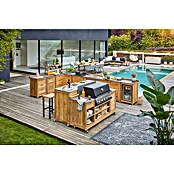 Sunfun Zoe Outdoorküchen-Modul Grillinsel (Braun, B x T x H: 188 x 67 x 96,7 cm, Teakholz) | BAUHAUS