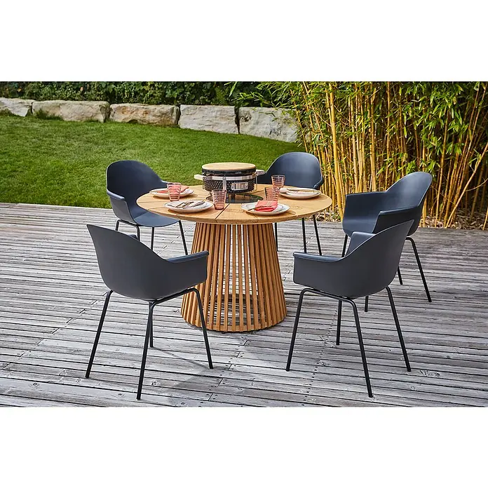 Sunfun Gartentisch rund Osby -  x H: 120 x 76 cm, Teak, Braun online  kaufen bei BAUHAUS