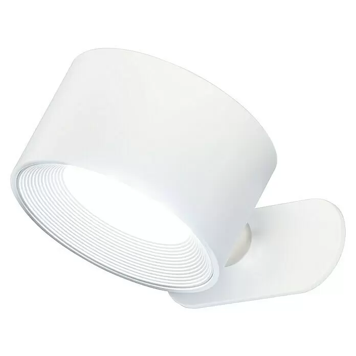 FHL easy Magnetic Akku-Wandleuchte - 9,5 x 8 x 4,5 cm, Weiß, Mehrfarbig, 2 W, IP20 - Weißer, verstellbarer Deckenstrahler mit hellem, lamelliertem Innendesign.