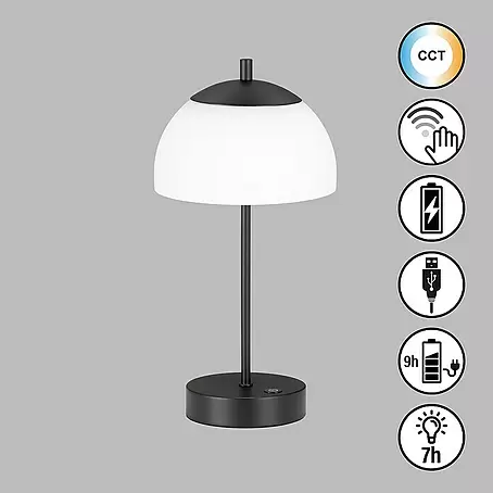 FHL easy  Akku-Tischleuchte RIVA Glas