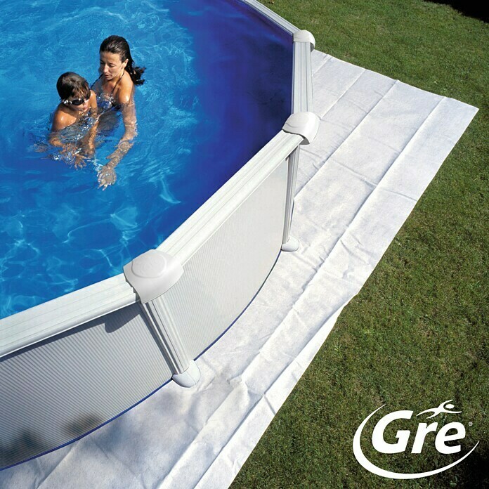 Gre Protección de suelo para piscinas (L x An: 550 x 500 cm, Blanco)