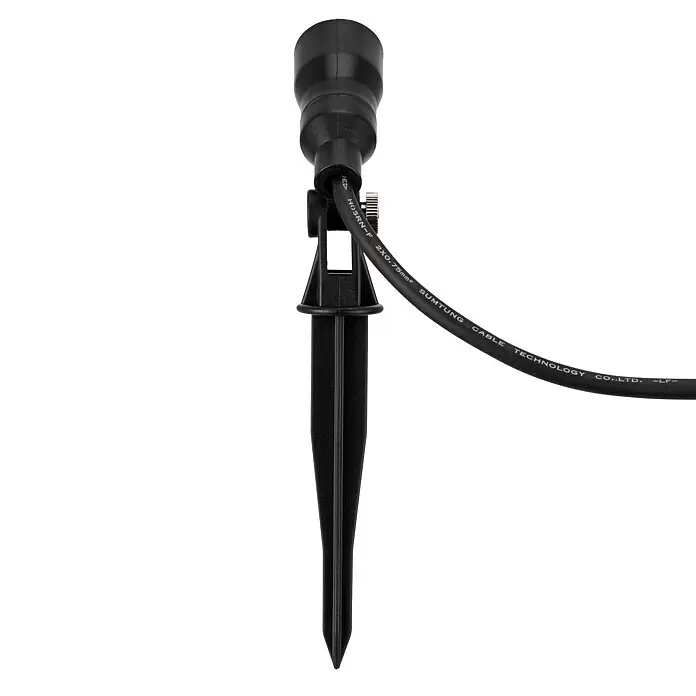 Ritter Leuchten LED-Strahler - 250 lm, L x B x H: 90 x 90 x 60 mm, IP68 - Schwarzer Outdoor-Spotlight mit Erdspieß und angeschlossenem Stromkabel für Gartenbeleuchtung.