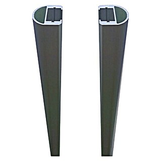 T & J Steckzaun RUDE-Systemglas Universalleisten (175 cm x 20 mm, Anthrazit)