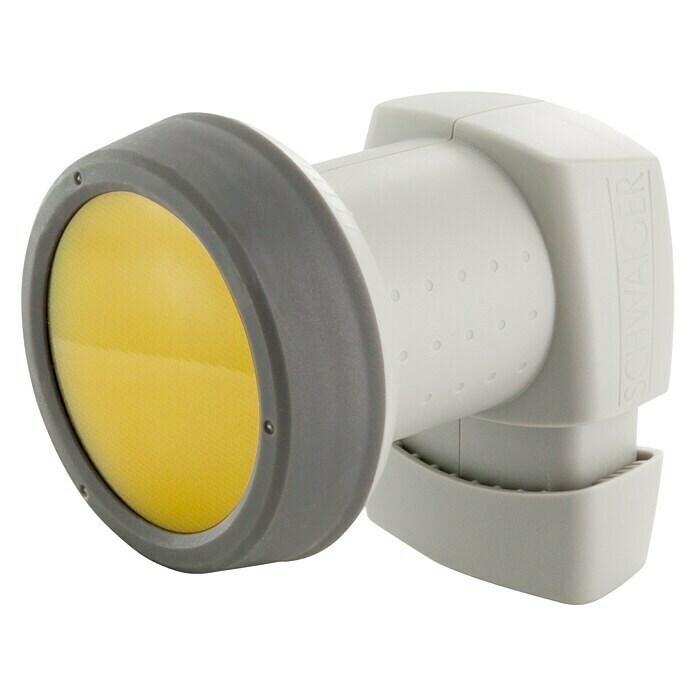 Schwaiger Single-LNB0,2 dB, 40 mm, Hellgrau Front View