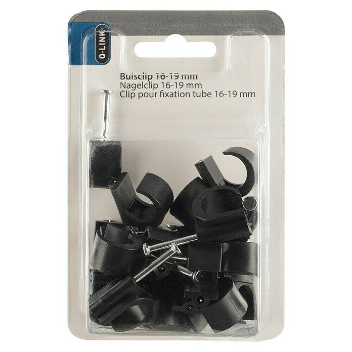 Q-Link Buisclip (20 st., Zwart) | BAUHAUS
