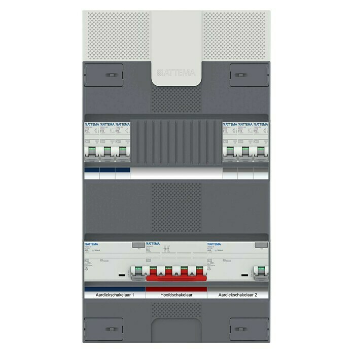 Attema Groepenkast NXT 40A (3 fases, 4-polig) (Aantal rijen: 2 st., 39 x 11 cm) | BAUHAUS