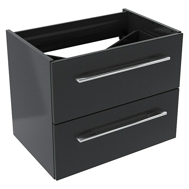 Camargue Stella Waschtischunterschrank  (59,2 x 40,8 x 49 cm, Grafit)