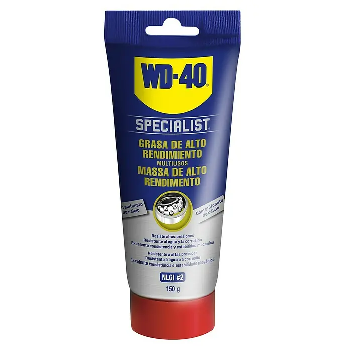 WD-40 Specialist Grasa lubricante - 150 ml - Tubo de grasa multiusos de alto rendimiento WD-40 Specialist con sulfonato de calcio, ideal para alta presión y resistencia a la corrosión.