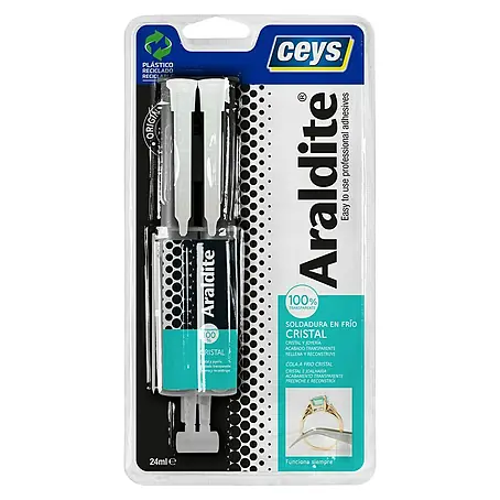 Ceys  Adhesivo de resina epoxi de 2 componentes Araldite cristal