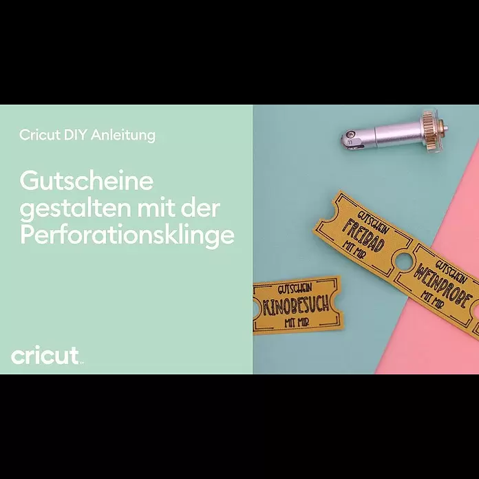Cricut Maker Schneideplotter Maker 3 - Blau, Bluetooth, Schnittbreite: 29,7 cm, Schnittlänge: 3,6 m - Cricut DIY Anleitung - Gutscheine erstellen mit der Perforationsklinge