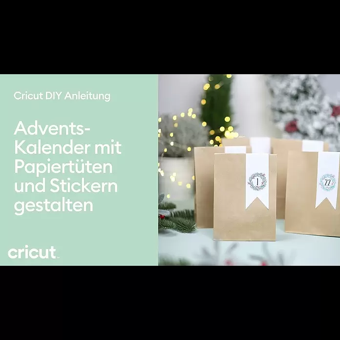 Cricut Maker Schneideplotter Maker 3 - Blau, Bluetooth, Schnittbreite: 29,7 cm, Schnittlänge: 3,6 m - Cricut DIY Anleitung - Adventskalender mit Papiertuten und Stickern gestalten