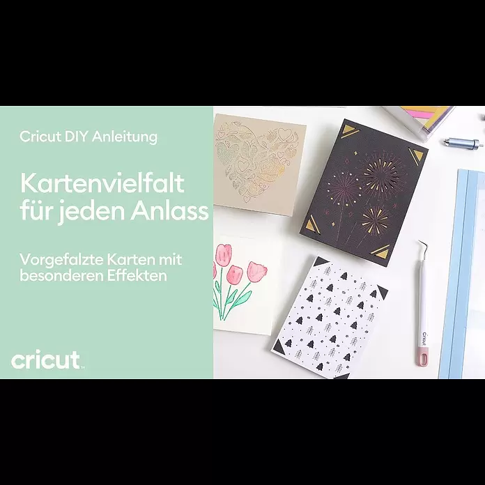 Cricut Joy Schneideplotter Smarte Schneide- und Zeichenmaschine - Türkis/Weiß, Bluetooth, Schnittbreite: 10,4 cm, Schnittlänge: 1,2 m - Kartenvielfalt für jeden Anlass mit Cricut Karten