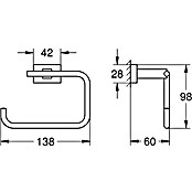 Grohe Essentials Cube Toilettenpapierhalter (Ohne Deckel, Chrom, Glänzend)