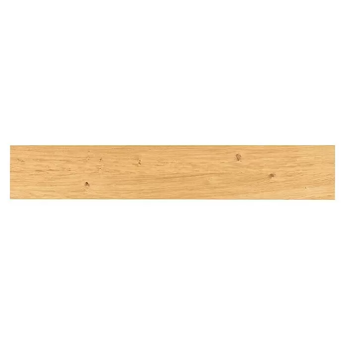 Pur Iternal Select Bankplatte Vintage - 220 x 35 x 4 cm, Eiche - Hellbraunes Holzpaneel mit natürlicher Maserung und Ästen.