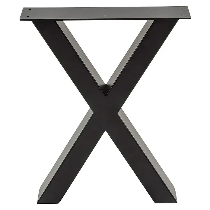 Pur Iternal Select Tischbein - 330 x 100 x 390 mm, Schwarz, X-Form - Schwarze Tischbein aus Metall in X-Form für eine stilvolle und moderne Einrichtung.\n