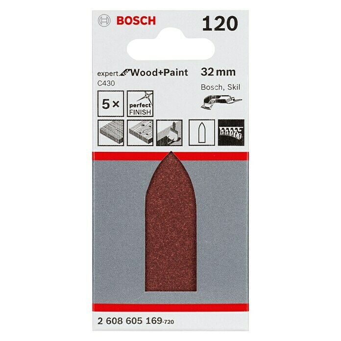Bosch Expert Papel de lija C430 (Grano: 120, 5 ud.) | BAUHAUS