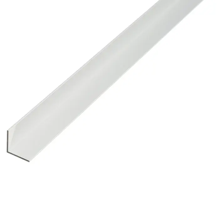 Kantoflex Winkelprofil - L x B x H: 2.600 x 25 x 25 mm, Stärke: 1,5 mm, Aluminium, Weiß, Lackiert - Winkelprofil aus transparentem Kunststoff. Perfekt für den Schutz von Ecken und Kanten oder als dekoratives Element im Innenausbau.