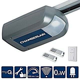 Chamberlain Garagedeuraandrijving ML810EV (Poortoppervlak: 11,5 m², 1 x garagedeuropener ML810EV, 2 x handzenders TX4REV-F, 1 x draadloze wandschakelaar 128REV-01)