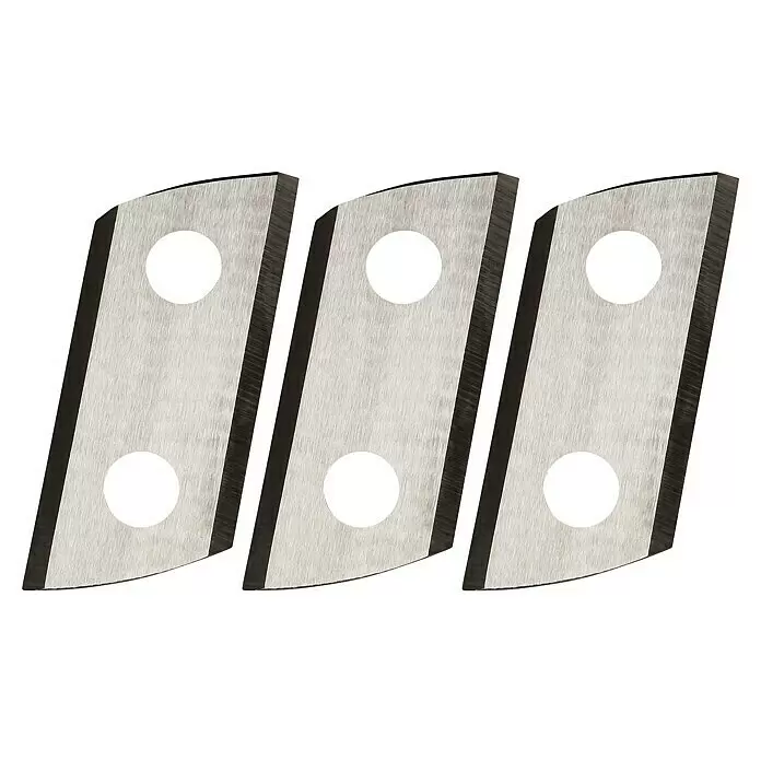 Einhell Power X-Change 18V Ersatzmesser für Häcksler - Passend für: Einhell Power X-Change 18V Akku-Häcksler Redaxxo 36/25 - Drei glänzende Ersatzklingen aus Metall mit je zwei runden Befestigungslöchern.