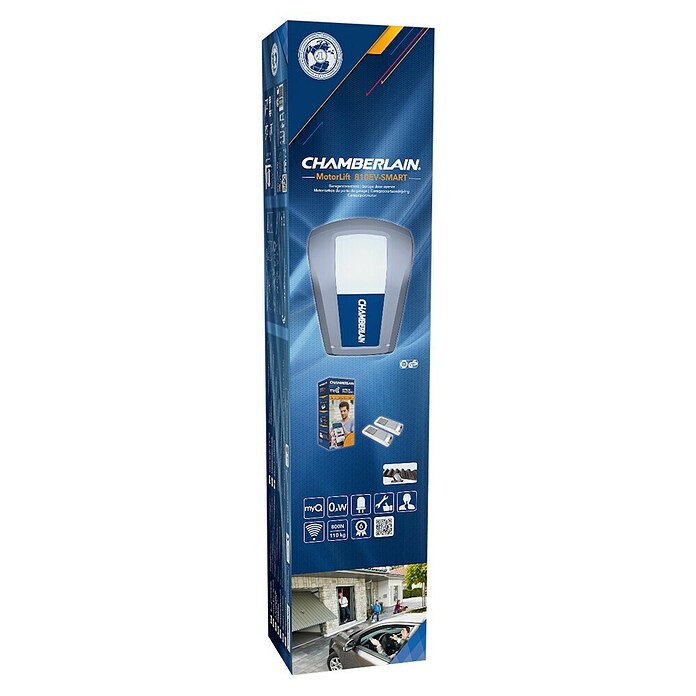 Chamberlain Garagedeuraandrijving ML810EV-SMART (Poortoppervlak: 11,5 m², 1 x garagedeuropener ML810EV, 2 x handzenders TX4REV-F, 1 x myQ starterkit 830REV-01) | BAUHAUS