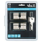 Veilig Profielcilinder S7 Expert 30/30 (Totaal aantal stuks: 4 st., Aantal sleutels: 6 st.) | BAUHAUS