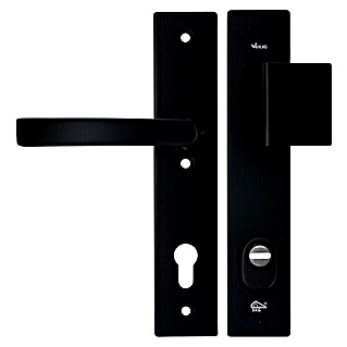 Veilig Deurbeslag 2300 greep/kruk PC92 (Beveiligings-deurbeslagset, Aluminium, Zwart)