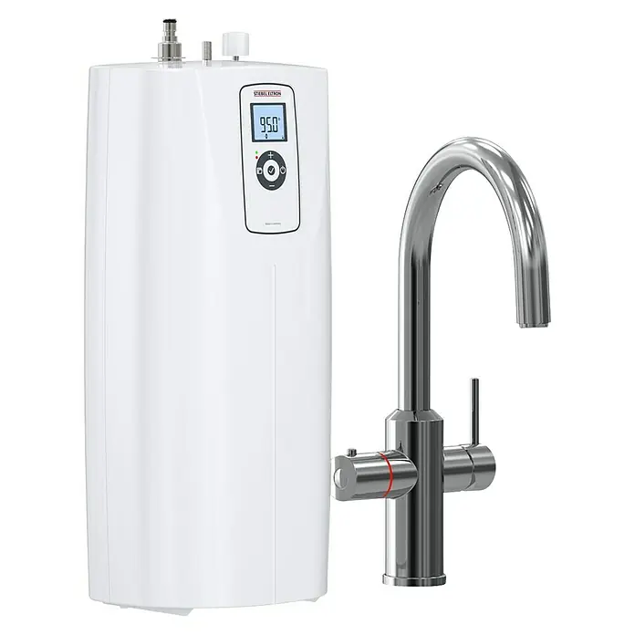 Stiebel Eltron Heißwassersystem HOT 2.6 N Premium + 3in1 c - Durchflussmenge: 2,5 l/min, 95 °C, Verchromt - Warmwasserbereiter Stiebel Eltron mit stilvollem Wasserhahn.