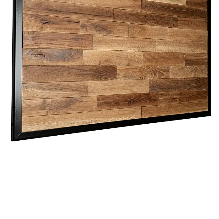 Kornik Holzschiebetür Industrial Eko - 93 x 206 cm, Eiche - Edles Wandpaneel mit Holzverkleidung und schwarzem Rahmen. Das Paneel verleiht jedem Raum einen Hauch von Wärme und Eleganz.