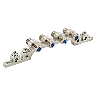 Schwaiger Erdungsblock (4-fach, Silber)