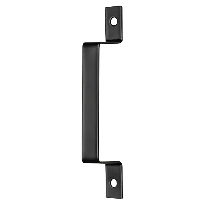 Kornik Griff rechteckig - Schwarz, 178 x 20 mm - Schwarzer Möbelgriff mit Schraubenlöchern für eine einfache Montage an Schränken und Schubladen.