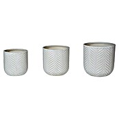 Macetero redondo Birmingham (Dimensiones externas (Ø x Al): 45 x 45 cm, Material compuesto, Crema) | BAUHAUS