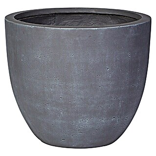 Pflanzkübel rund Jackson (Außenmaß (Ø x H): 43,5 x 35 cm, Verbundwerkstoff, Dunkelgrau)