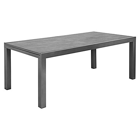 Sunfun Maja Gartentisch Stone (L x B x H: 300 x 100 x 74 cm, Tischplatte aus Stein, Ausziehbar, Night-Grey)