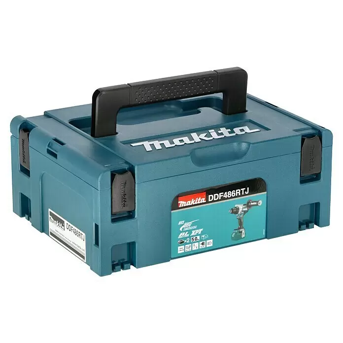 Makita LXT 18V Akku-Bohrschrauber DDF486RTJ18 V, 2 Akkus, 5 Ah, 130 Nm Diagonal View