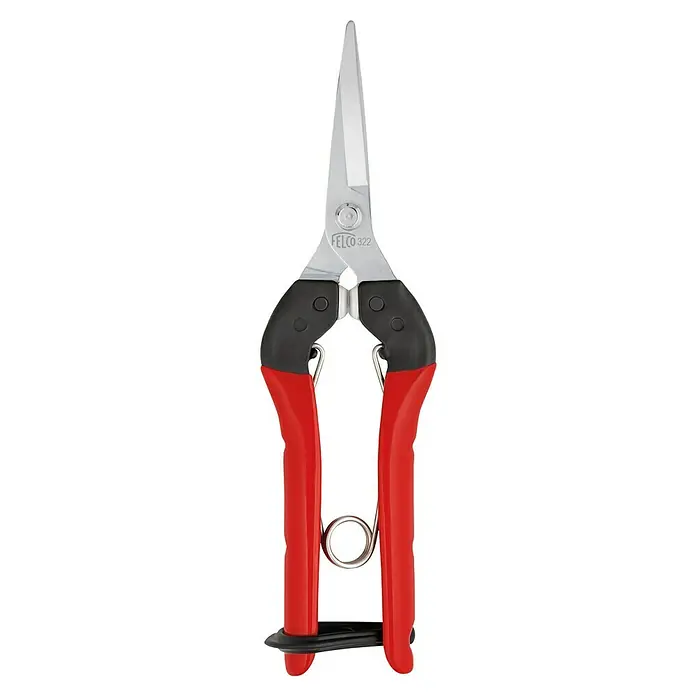 Felco Ernteschere 322 - Bypass, Max. Aststärke: 10 mm - Die FELCO 322 Blumenschere mit roten Griffen ist ideal für präzise Schnitte. Ein unverzichtbares Werkzeug für Gartenliebhaber und Floristen.