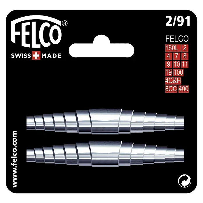 Felco Ersatzfeder 2/91 - Passend für: Felco Modelle 160L, 2, 4, 7, 8, 9, 11, 19, 100, 8CC und 400 - FELCO 2/91: Verpackung mit zwei Ersatzklingen für FELCO-Gartenscheren, ideal für präzise Schnitte und langanhaltende Schärfe im Garten.