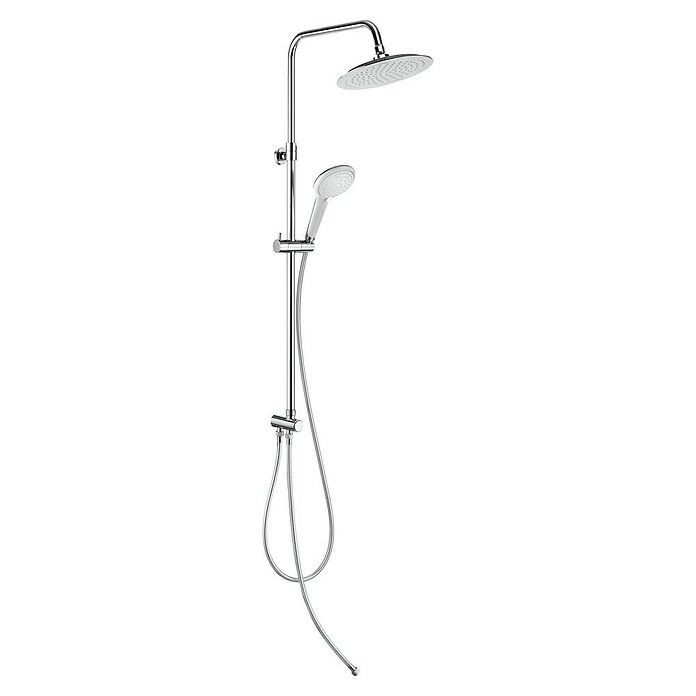 Mixomat Hoofddoucheset Langfoss (Met omzetter, In hoogte verstelbaar: 80 - 130 cm, Verchroomd)