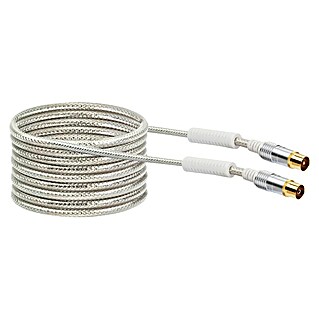 Schwaiger Antennen-Anschlusskabel (5 m, Transparent, 110 dB, IEC-Stecker)