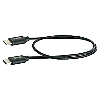 Schwaiger USB-Kabel (0,5 m, USB C-Stecker, Schwarz)