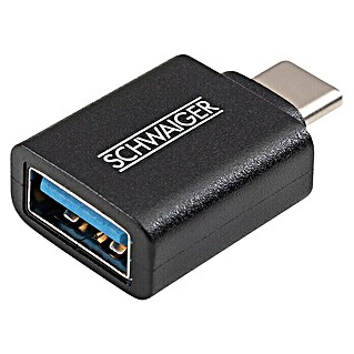 Schwaiger USB-Adapter 3.1 (Schwarz, USB C-Stecker)
